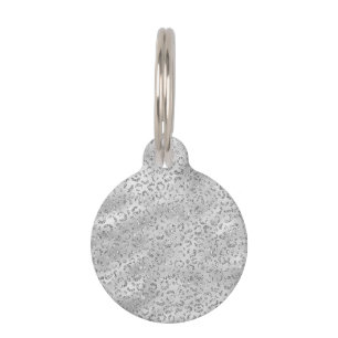 Médaillon Pour Animaux Cute Silver Cheetah Leopard Motif d'impression