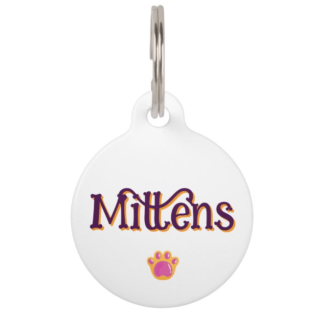 Médaillon Pour Animaux Cute Simple Pet Collar Tag (Devant)