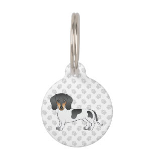 Médaillon Pour Animaux Dachshund à poil court pied noir et tan debout