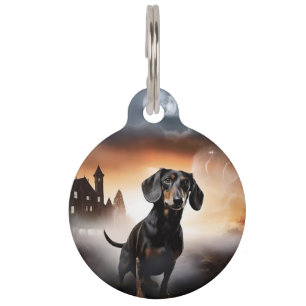 Médaillon Pour Animaux Dachshund Halloween Épouvantable