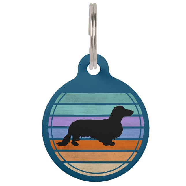 Médaillon Pour Animaux Dachshund Poil Long - Silhouette 1  (Devant)