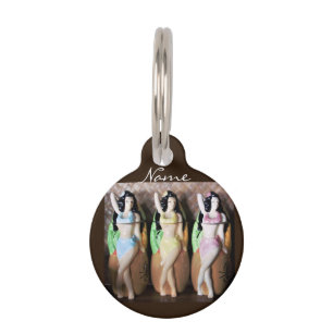 Médaillon Pour Animaux Danseurs Hawaiian Hula Thunder_Cove