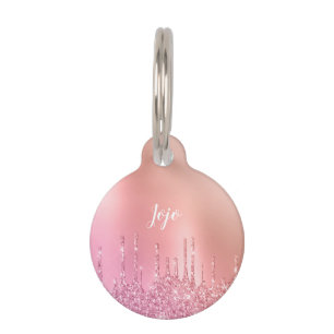 Médaillon Pour Animaux De magnifiques gouttes d'or rose rose et de cuivre