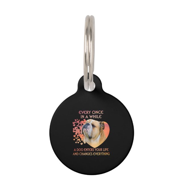 Médaillon Pour Animaux De temps en temps, un chien entre dans votre vie (Devant)