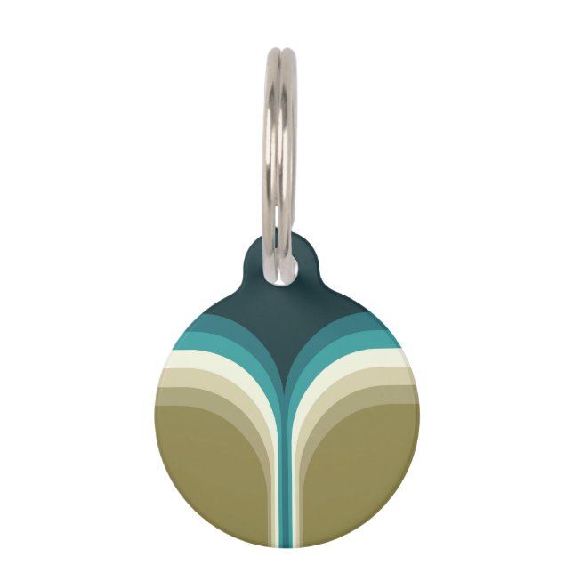Médaillon Pour Animaux Décor à deux arches de style rétro (Devant)