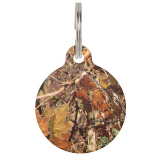 Médaillon Pour Animaux Décor vibrant de camouflage de nature de forêt