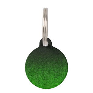 Médaillon Pour Animaux Dégradé de Parties scintillant noir et vert