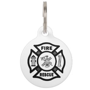 Médaillon Pour Animaux Délivrance du feu de sapeur-pompier