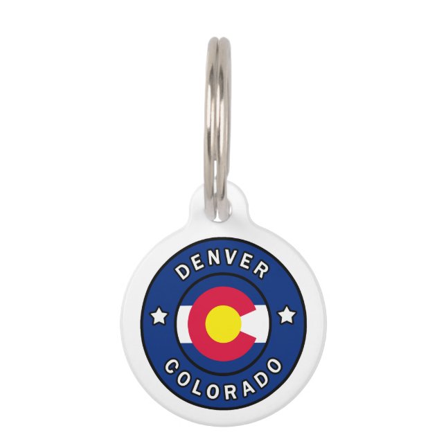 Médaillon Pour Animaux Denver Colorado (Devant)
