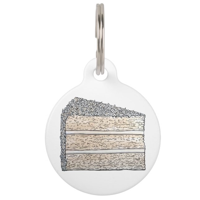 Médaillon Pour Animaux Dessert de la tranche de gâteau de la couche de gi (Devant)