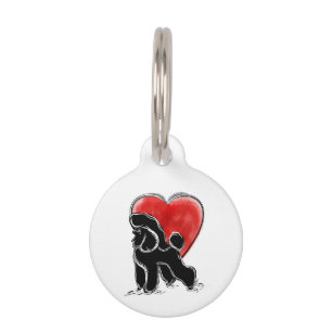 Médaillon Pour Animaux Dessin de caniche