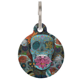Médaillon Pour Animaux Dia De Los Muertos