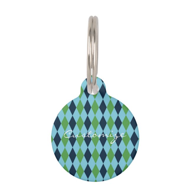 Médaillon Pour Animaux diamant plaid rockabilly Thunder_Cove (Devant)