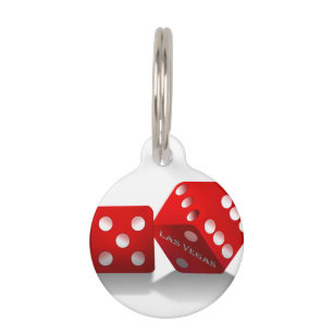 Médaillon Pour Animaux Dice rouge de Las Vegas