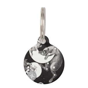 Médaillon Pour Animaux Dieu de l'univers nuit ciel lune céleste illustrat
