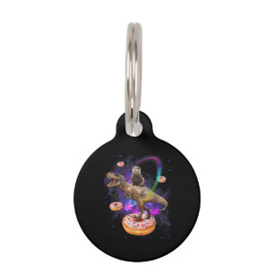 Médaillon Pour Animaux Dinosaur T-Rex Donuts