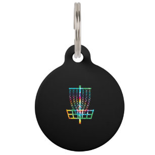 Médaillon Pour Animaux Disk Golf Basket - Hippie Rainbow Gippie