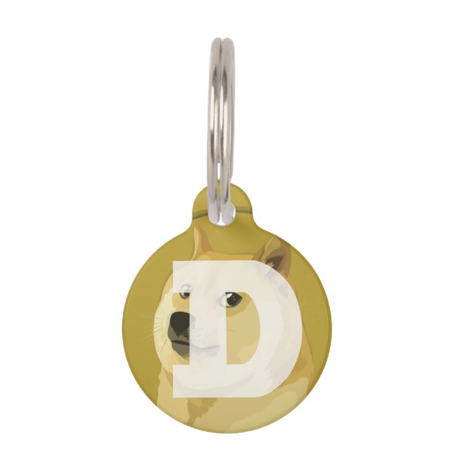Médaillon Pour Animaux Dogecoin DOGE (Devant)