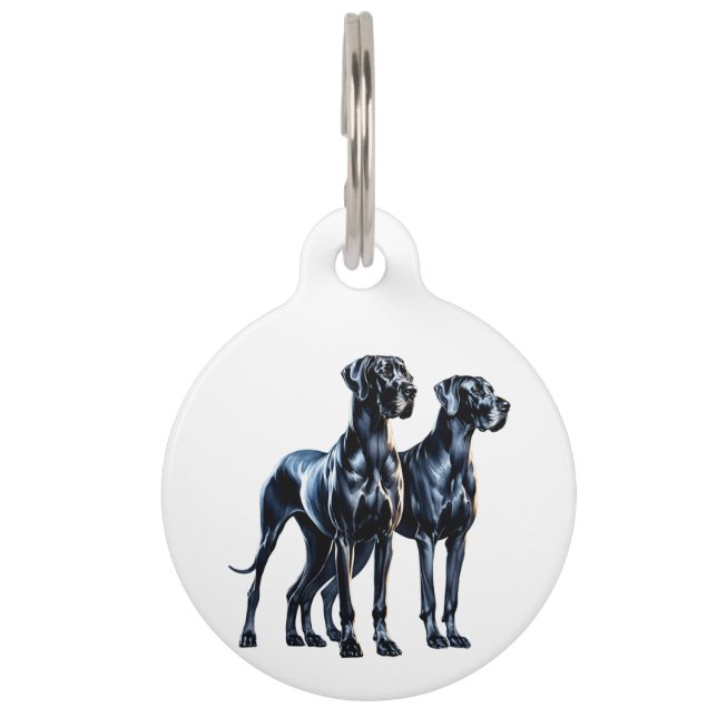 Médaillon Pour Animaux Dogrands danois aquarelle (Devant)