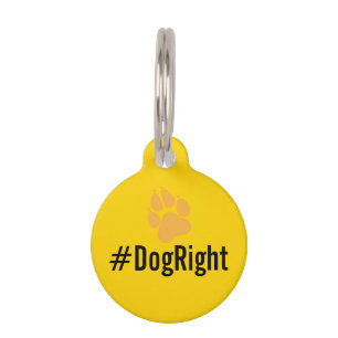 Médaillon Pour Animaux #DogRight MAGA drôle modifiable étiquette DIY étiq