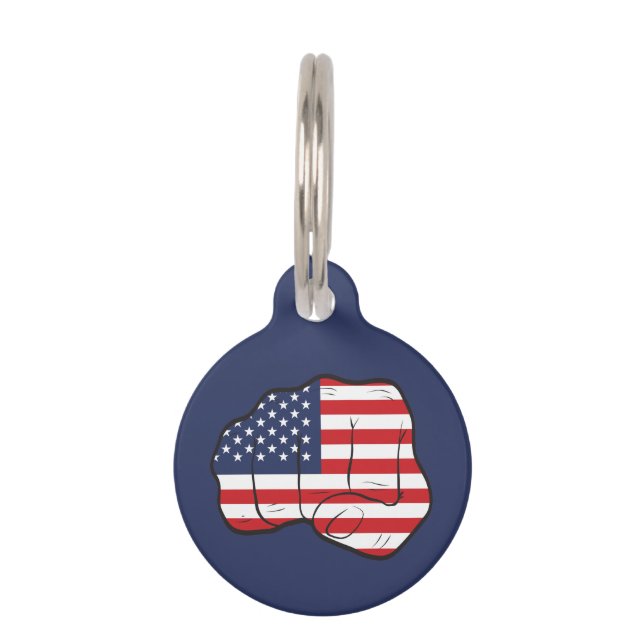 Médaillon Pour Animaux Drapeau américain (Devant)