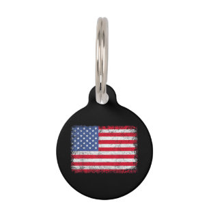 Médaillon Pour Animaux Drapeau Américain Patriotique Pour Hommes Femmes E