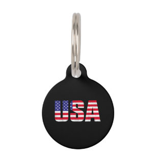 Médaillon Pour Animaux Drapeau Américain Patriotique Pour Hommes Femmes E