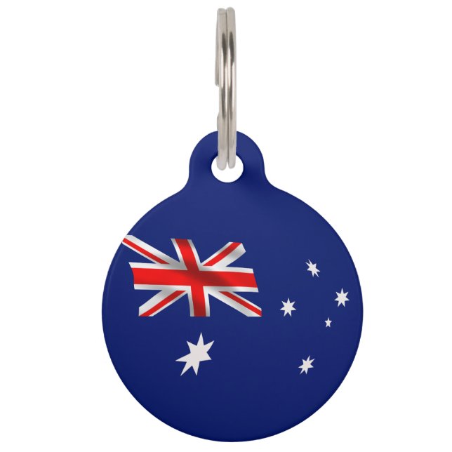 Médaillon Pour Animaux drapeau australien-armoiries (Devant)