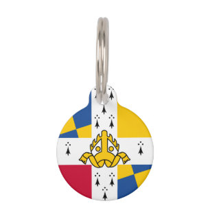 Médaillon Pour Animaux Drapeau/bannière d'armoiries de Birmingham, Angle
