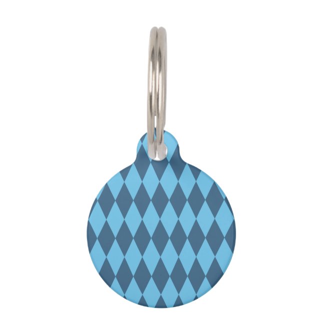 Médaillon Pour Animaux Drapeau bleu Bavaria Rhombus Motif (Devant)