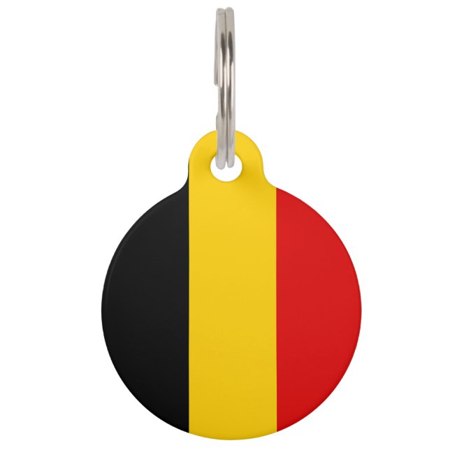 Médaillon Pour Animaux Drapeau de Belgique (Devant)