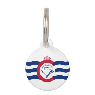 Médaillon Pour Animaux Drapeau de Cincinnati, Ohio Pet ID balise