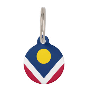Médaillon Pour Animaux Drapeau de Denver, Colorado
