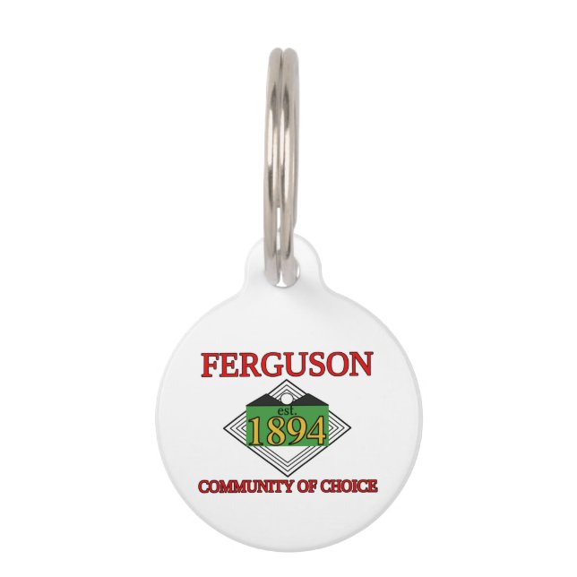 Médaillon Pour Animaux Drapeau de Ferguson, Missouri (Devant)