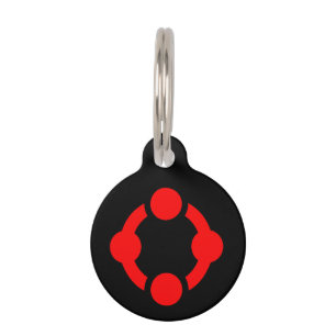 Médaillon Pour Animaux Drapeau de fierté de niche (Noir)