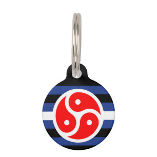 Médaillon Pour Animaux Drapeau de fierté de pratique en cuir