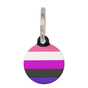 Médaillon Pour Animaux Drapeau de fierté genderfluid