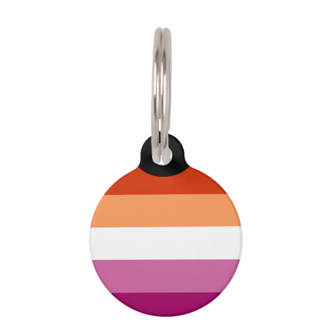 Médaillon Pour Animaux Drapeau de fierté lesbienne (5 bandes) (Devant)