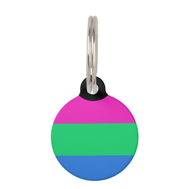 Médaillon Pour Animaux Drapeau de fierté polysexuelle (Devant)