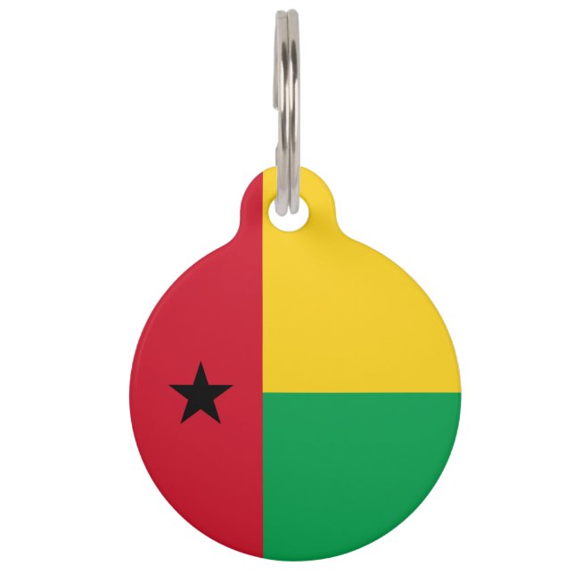 Médaillon Pour Animaux Drapeau de Guinée-Bissau (Devant)