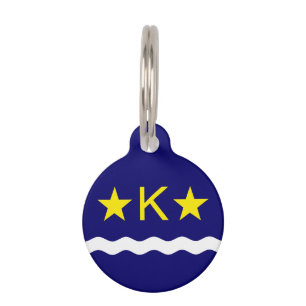 Médaillon Pour Animaux Drapeau de Kinshasa, Congo Pet ID Tag