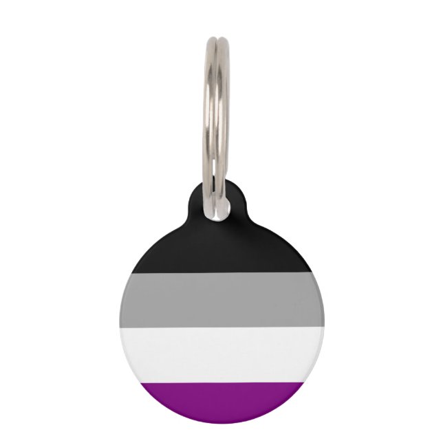 Médaillon Pour Animaux Drapeau de la fierté asexuelle (Devant)