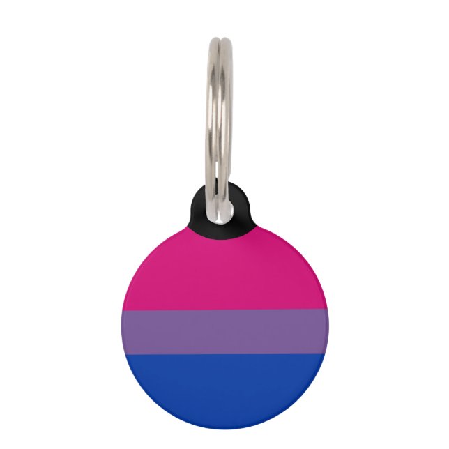 Médaillon Pour Animaux Drapeau de la fierté bisexuelle (Devant)