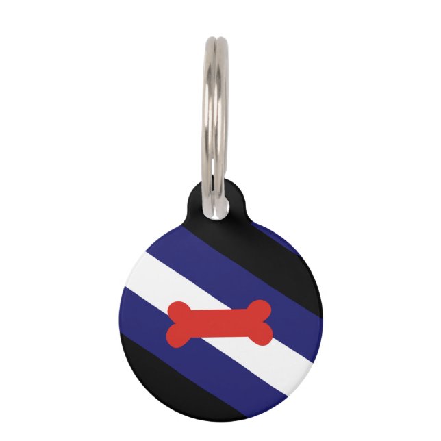 Médaillon Pour Animaux Drapeau de la fierté de jeu de chiot (Devant)