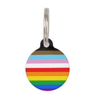 Médaillon Pour Animaux Drapeau de la fierté inclusif LGBTQ+