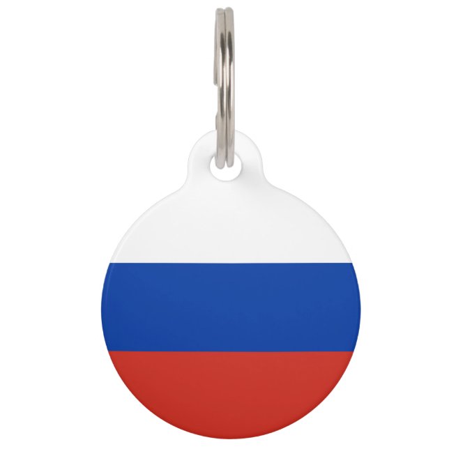 Médaillon Pour Animaux Drapeau de la Russie (Devant)