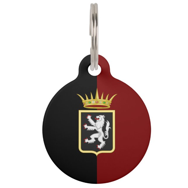 Médaillon Pour Animaux Drapeau de la Vallée d'Aoste (région d'Italie) (Devant)