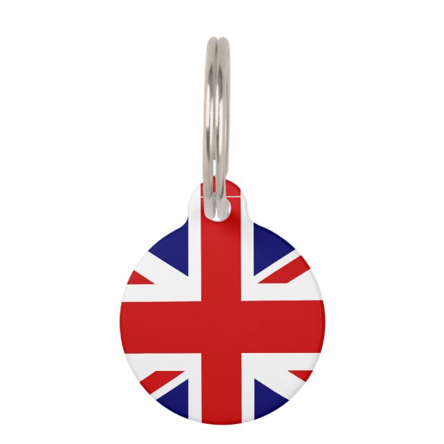 Médaillon Pour Animaux Drapeau de l'Union Jack britannique pour chien ou  (Devant)