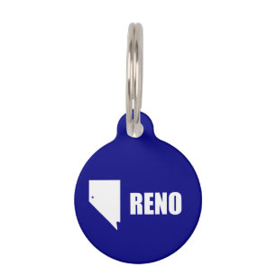Médaillon Pour Animaux Drapeau de Reno, Nevada Pet ID balise