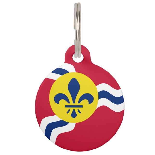 Médaillon Pour Animaux Drapeau de Saint-Louis, Missouri (Devant)